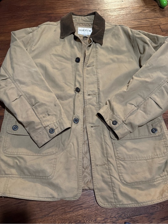 Orvis Other - Vintage Orvis Khaki Field Jacket with Dark Brown Corduroy Collar SEE DETAILS